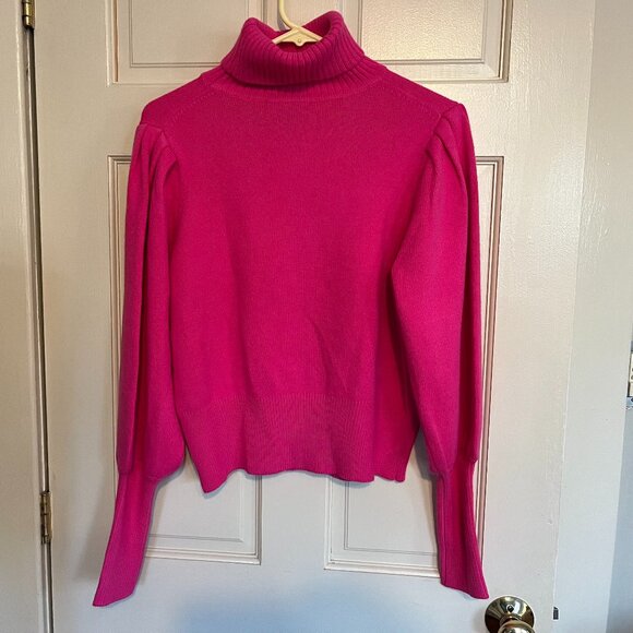 Gorgeous FRENCH CONNECTION Hot Pink Turtleneck Sweater, Size M - Picture 1 of 6